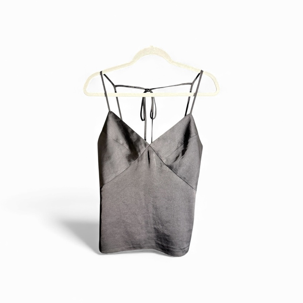 Club Monaco Black Satin Cami Top